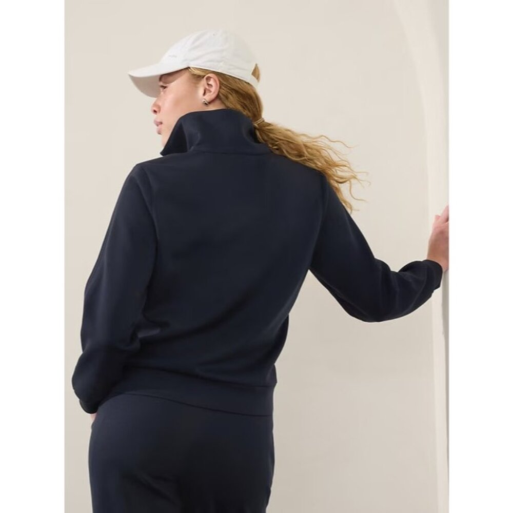 Athleta XS Allure 1/4 Zip Sweatshirt Navy Blue XS - Picture 2 of 4